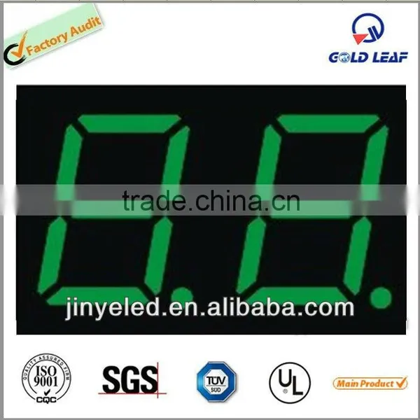0.39"pure Green 7 Segment Led Display 2 Digits