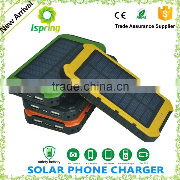 Outdoor Travel Waterproof Solar Power Bank Portable Solar 8000mah Battery For Mobile Phone Charger Power Bank photo-4