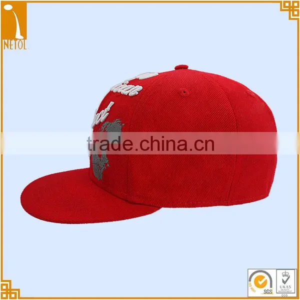 Red Custom Brand Flexflt Fitted Cotton Baseball Caps photo-2