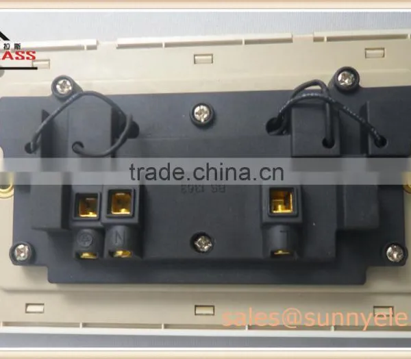 Hot Sales UK Standard 2 Gang 2 Way Push Button Electric Lighting Wall Switches photo-3