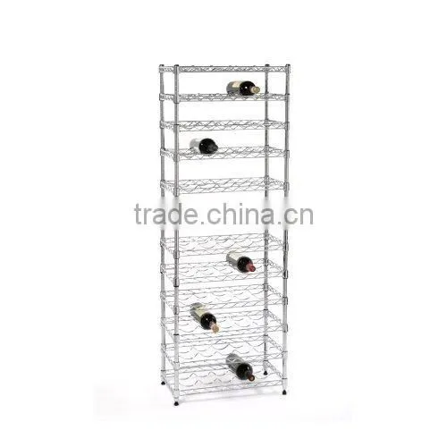 Customized Chrome Plated Metal Wine Rack photo-2