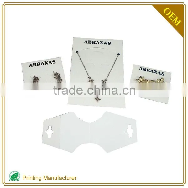 Custom Printed Folded Necklace Hanging Card Holder With Logo Print photo-4