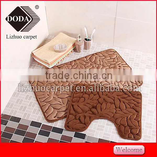 100%polyester Nonslip Pvc Backing Decorative Bath Rugs
