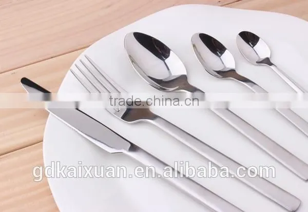 Simple Design Stainless Steel Spoon Fork Knife Set Cutlery KX-S168 photo-3