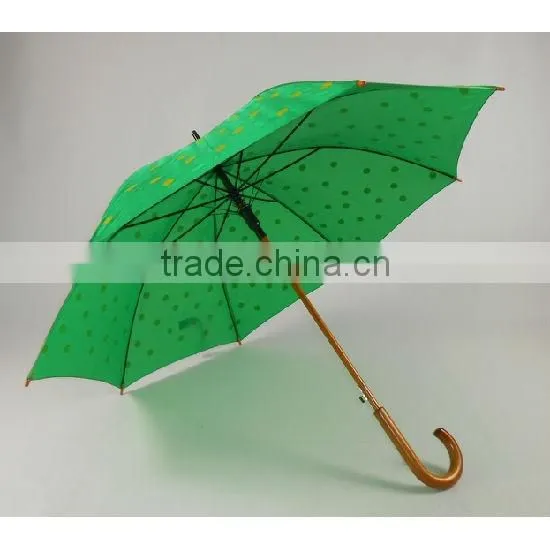 Umbrella Wood Handle Wood Shaft Umbrella photo-2