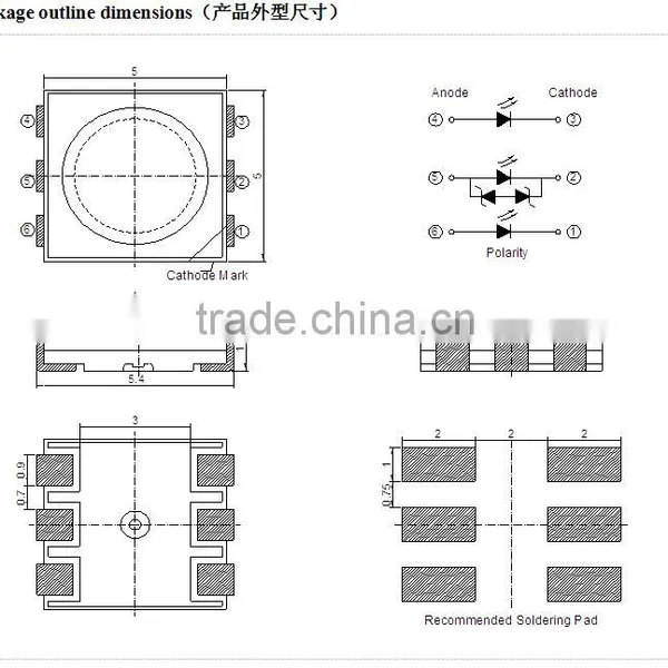 5050 White SMD LED 5000-6500K 70Ra photo-2