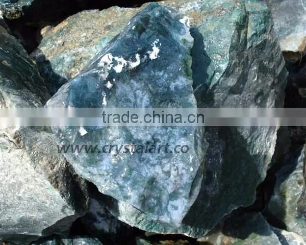 GREEN MOSS AGATE ROCKS ROUGH STONE