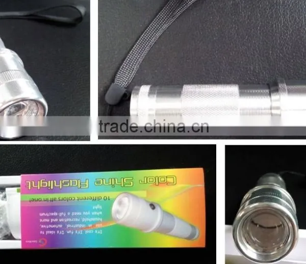 Special Gift Edison AAA Battery 3W High Power Color Changing RGB Led Flashlight photo-4