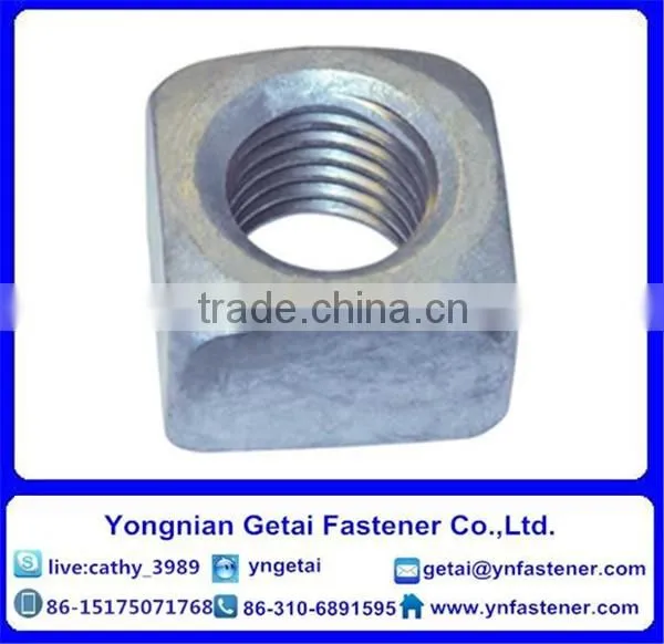 Square Nuts DIN928 Carbon Steel M4 M6 M8 M10 Hot Dip Galvanized Electro Galvanized photo-3