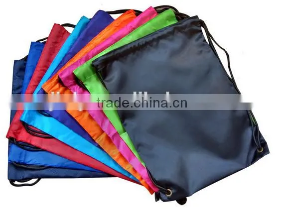 Wholesale Waterproof Polyester Fabric Cheap School Drawstring Backpack Bag photo-4