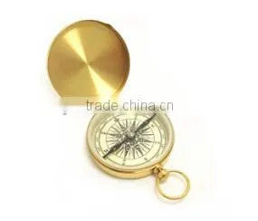 Hot Sale Outdoor Hiking Portable Metal Brass Compass With Lid