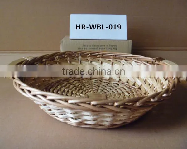 Colorful Handmade Willow Basket Sets With Handle for Fruit or Food photo-3