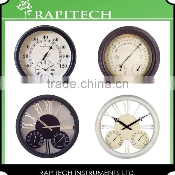 2 in 1 Polyresin Garden Clock and Thermometer photo-6