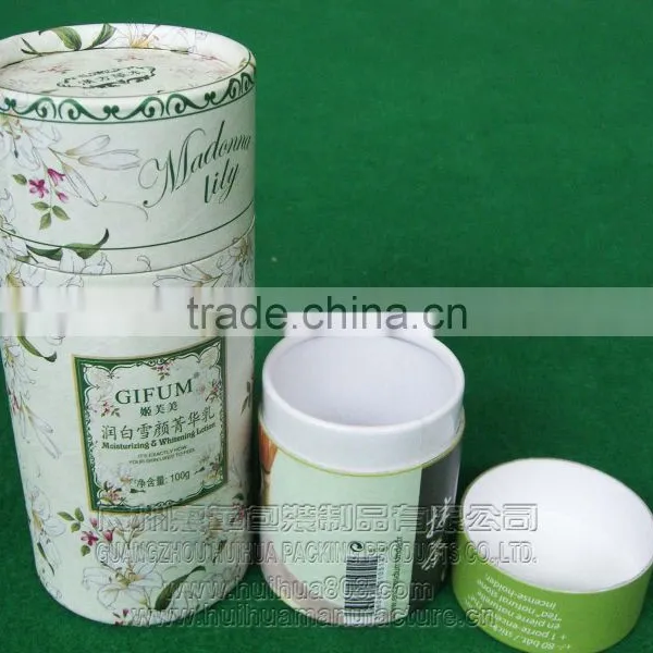 Luxury Customized Printed Round Paper Carton Cosmetic Packaging Tube