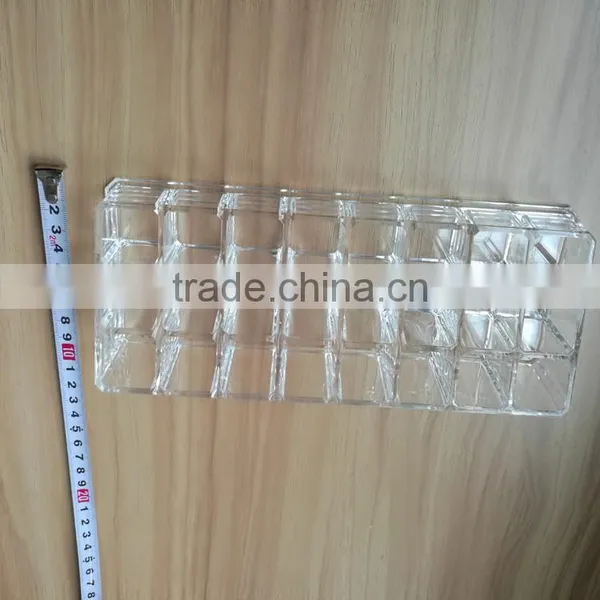 Wholesale Square Clear Cosmetic Acrylic Makeup Organizer With 18 Grids for Store Jewelry Cosmetic photo-5