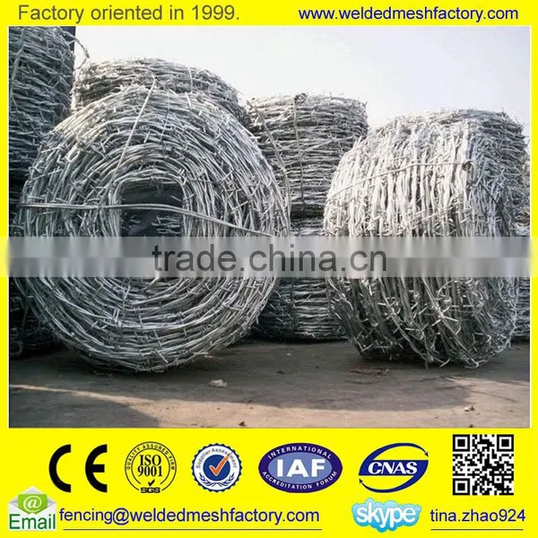 Double Twist Galvanized Barbed Wire and Zinc Coated Barbed Wire