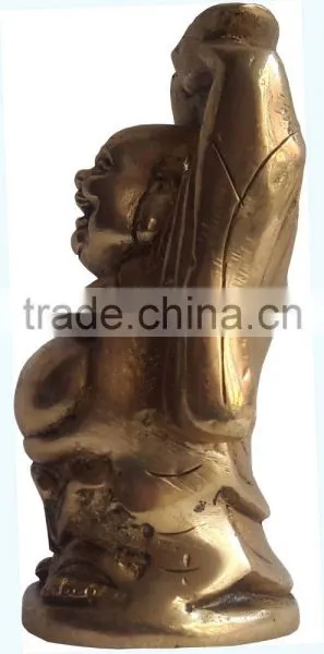 Brass Laughing Golden Buddha photo-3