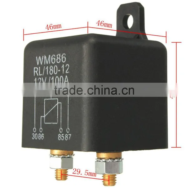 Switch Split Charge 12V 100Amp 4 Pin Heavy Duty ON OFF Relay for Car Van Boat photo-3