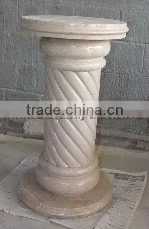 CUSTOM DESIGN VERONA BEIGE MARBLE PEDESTALS photo-5