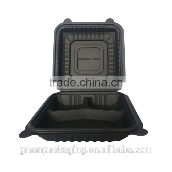 CB024 Biodegradable Disposable Eco-friendly Cornstarch Food Container 8x8x3inch photo-2