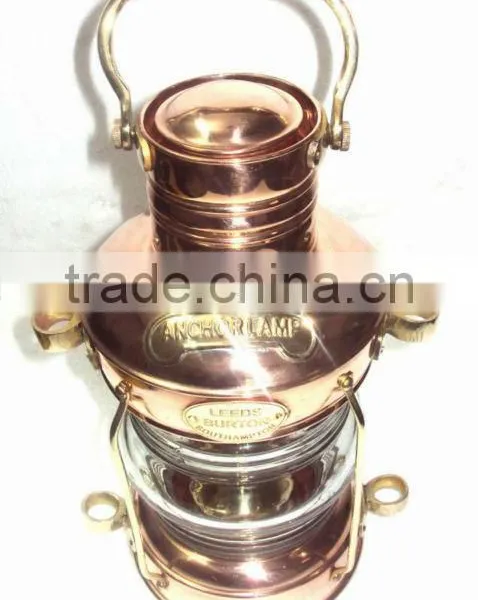 Nautical Ship Lantern, Antique Copper Lantern, Brass Ship Lanterns, Copper Outdoor Lantern, Copper Hurricane Lantern, photo-4