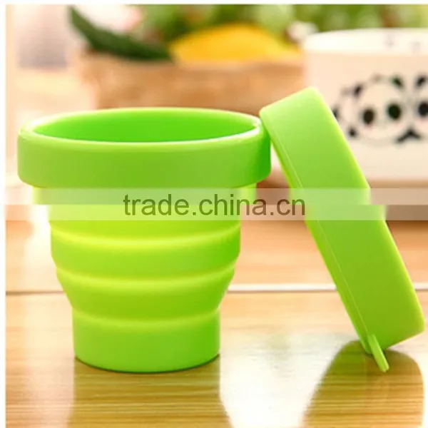 Fashion Heat-resistant Silicone Foldable Cup/ Silicone Collapsible Custom Foldable Cup/portable Silicone Cup photo-3