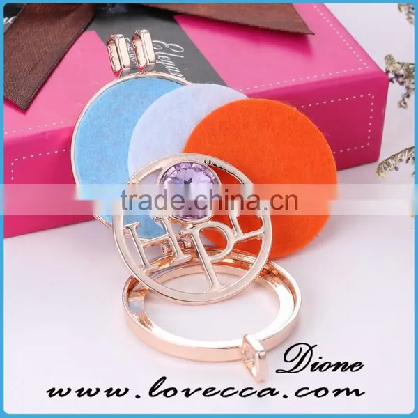 Best Selling Products 35mm Aromatherapy Lockets Essential Oil Diffuser Diamond Necklace photo-6