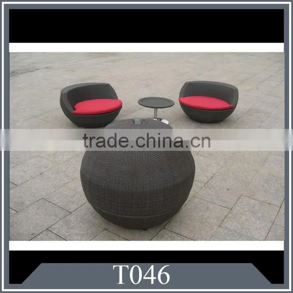 Rattan Coffee Table and Chairs for Patio, Yard, Coffee Shop photo-2