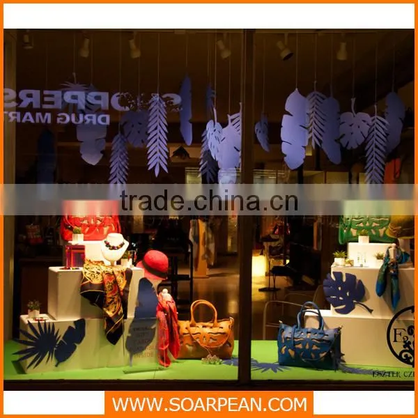 Hanging Acrylic Artificial Leaves for Store Decoration photo-2