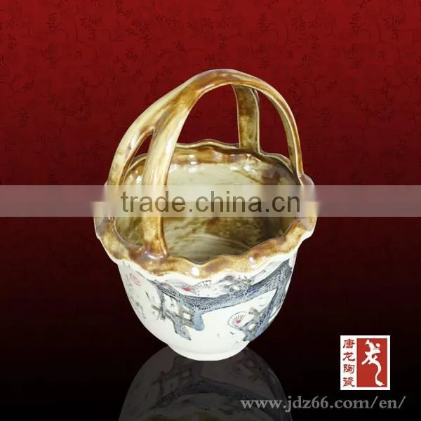 Special Design Excellent Quality Handmade Ceramic Fruit Basket for Home Usage photo-4
