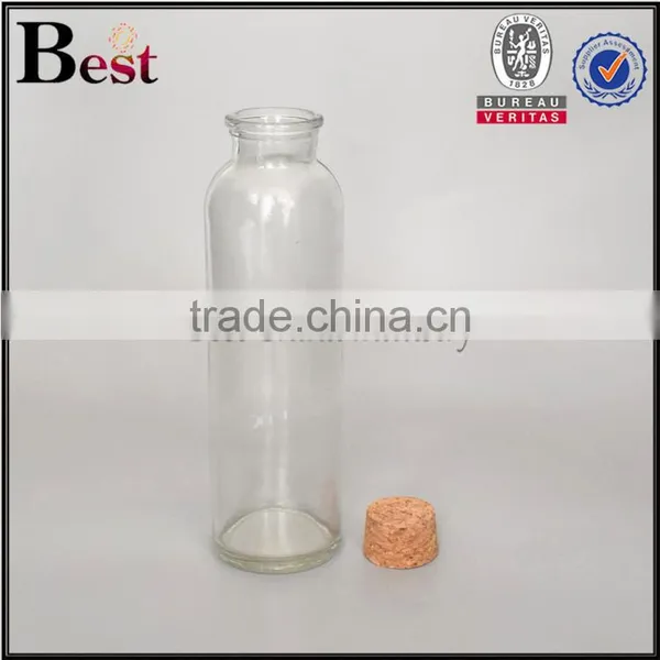 50ml 100ml 300ml Clear Empty Glass Bottle With Cork Good Quality Screen Printing Wholesale Manufacturer photo-2