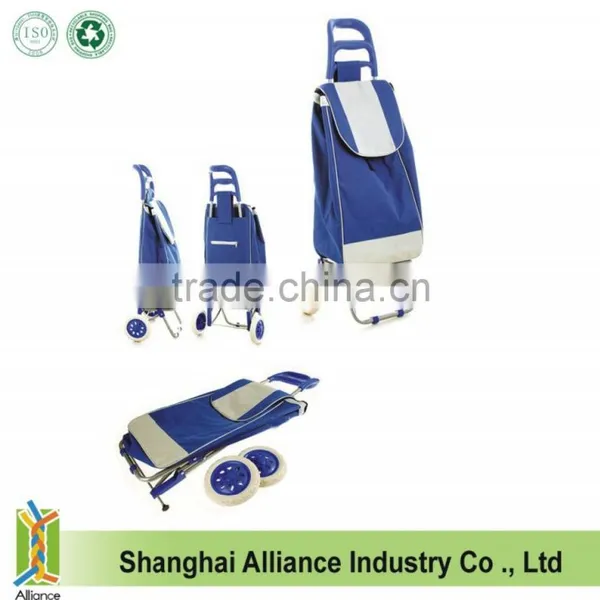 Folding Lightweight Wheeled Grocery Cart Shopping Trolley Bag photo-4