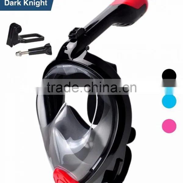 Full Face Snorkel Mask Surface Diving Scuba Gear Easy Breathing With Dry Snorkel & Camera Mount 180 Panoramic View Anti Fog photo-2