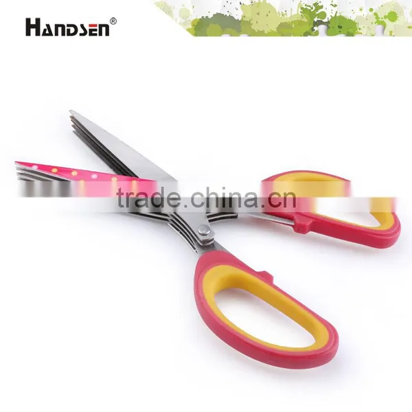 7-1/2"soft Grip Handle Printed 5 Blades Herb Scissors photo-2
