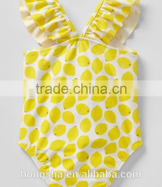 Baby Grils Flutter One-piece Swimsuit & Kids Swimwear HSD5040 photo-2