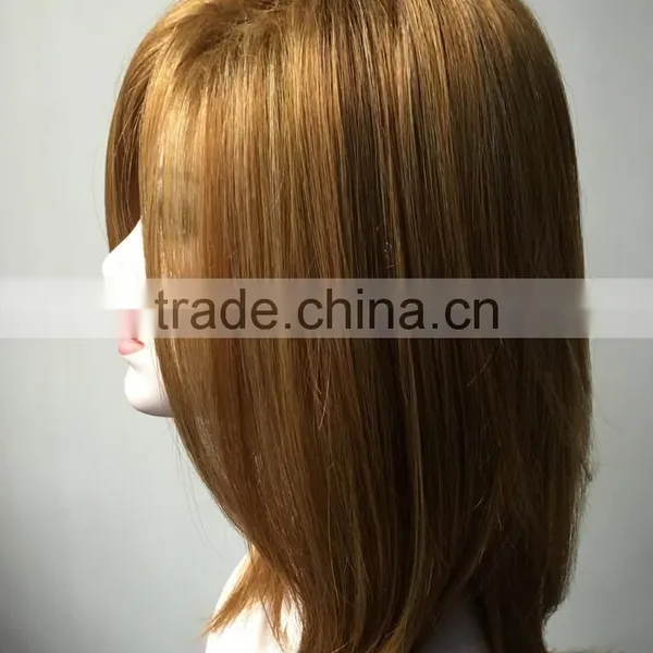 Charm Straight Natural Golden Color Synthetic Wig Classic Women Hair Wigs Women's Brown Wigs photo-5