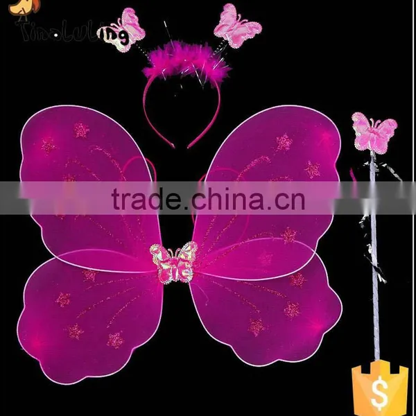 Cheap Single Nylon Butterfly Fairy Wings for Party Decorations photo-5