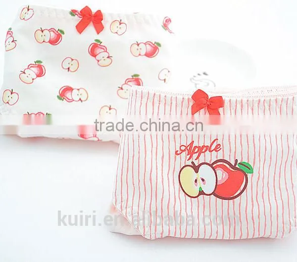 Cotton Seamless Brief Ladies Underwear Manufacturers Love Cute Pink Apple photo-4