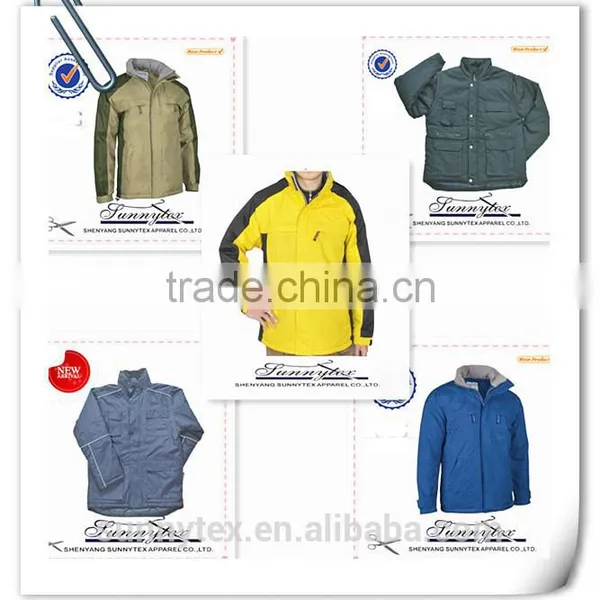 Workwear Rainproof Reflective Piping Men Winter Jackets photo-6