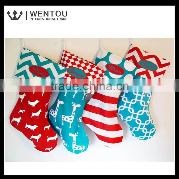 Wholesale Cheap Stock Personalised Canvas Christmas Stocking photo-3