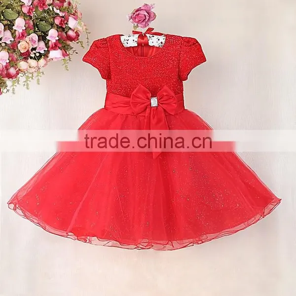 Walson Children Clothes New Model Pink With Blue Children Bridesmaid Dress Latest Children photo-6