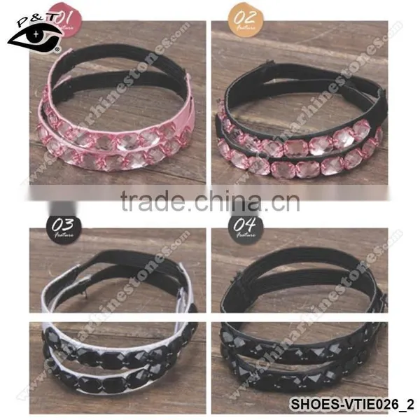 13 Colors Acryic Rhinestone Shoe Straps Decorations Shoe Lace for High Heels photo-3