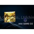 Light Yellow Princess Square Moissanite 1 Carat 6mm For Ring