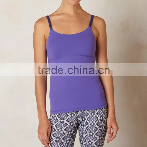 95 Cotton 5 Spandex Custom Workout Clothing Purple Sports Vest Tank Tops