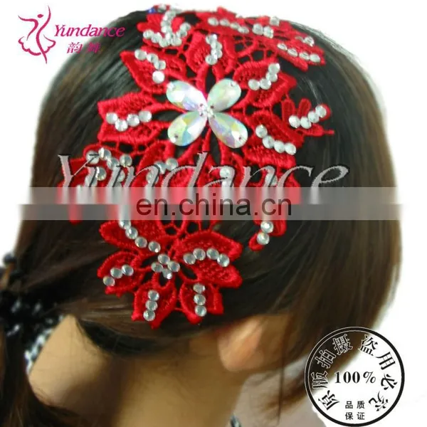 H-01 Applique Custom-made Hair Accessories With Rhinestones for Ballroom Dance Dress Latin Dance Dress photo-3