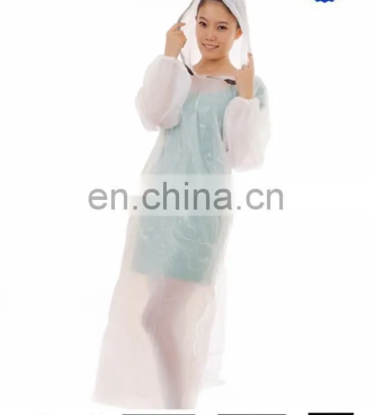 Clear Cheap Disposable Waterproof Plastic Raincoats photo-5