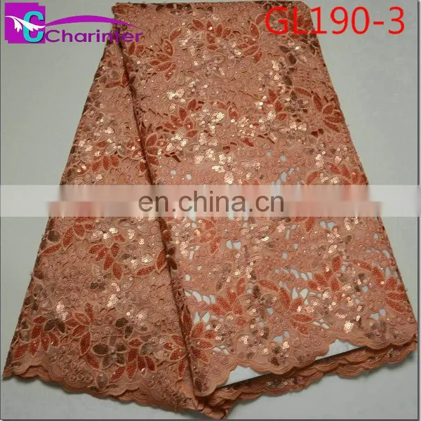 Sale Well Charinter African Organza Lace Fabrics GL190 photo-4