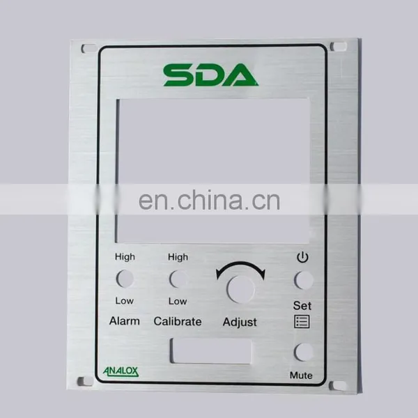 Professional OEM Label Factory Cheap Button Decorative Brushed Aluminum Equipment Nameplate With Self Adhesive photo-2