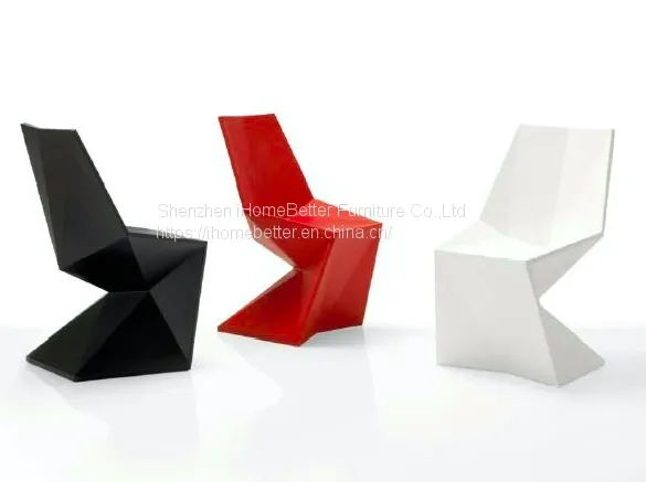 Fiberglass Diamond-shaped Back-rest Chair Dinning Chair photo-2