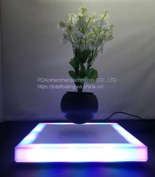 Square Base Led Light Maglev Floating Levitate Flying Air Bonsai Plnater photo-2